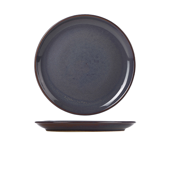 [BC-NCP-BL24] Rustic Stoneware Blue Coupe Plate 24cm (Pack of 6)