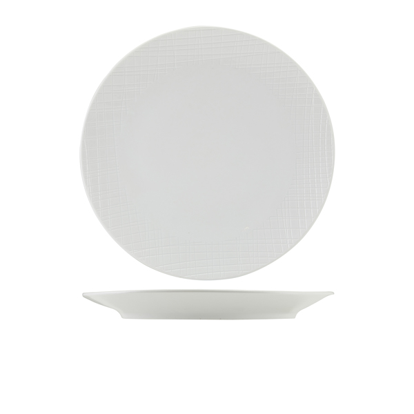 Incise Porcelain Lavara Coupe Plate 28cm (Pack of 4)