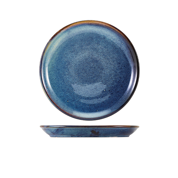Terra Porcelain Aqua Blue Coupe Plate 19cm (Pack of 6)