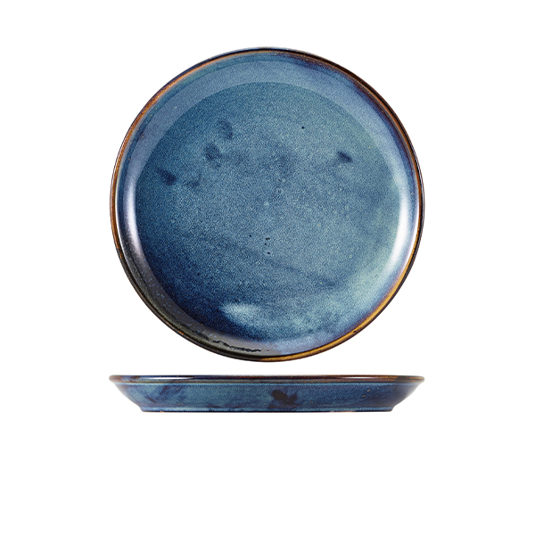 [BC-NCP-PBL24] Terra Porcelain Aqua Blue Coupe Plate 24cm (Pack of 6)