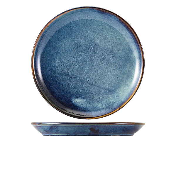 Terra Porcelain Aqua Blue Coupe Plate 30.5cm (Pack of 6)