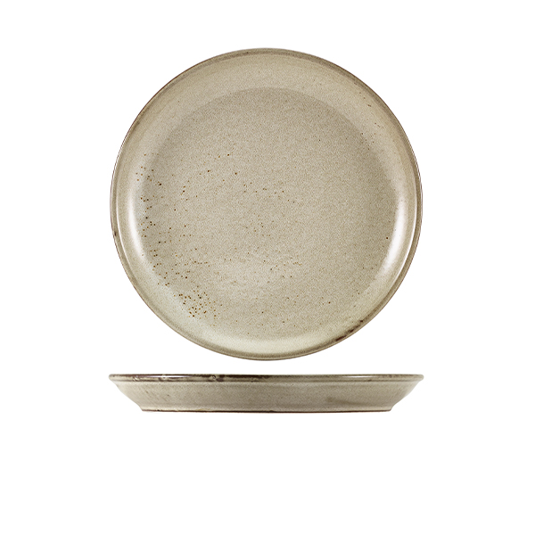 Terra Porcelain Grey Coupe Plate 24cm (Pack of 6)
