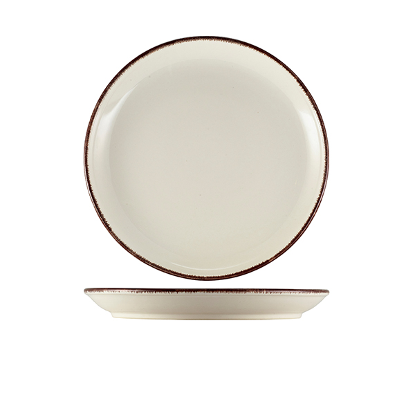 Sereno Stoneware Brown Coupe Plate 24cm (Pack of 6)