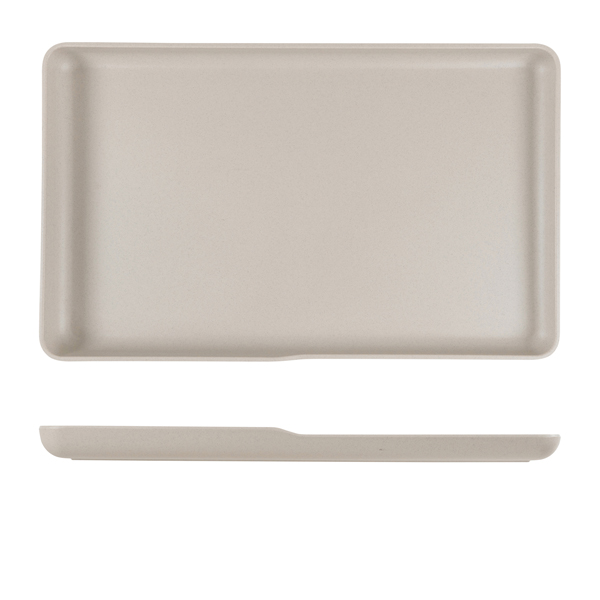 Sand Brown Copenhagen Melamine GN 1/1 Platter 53 x 32.5 x 3.5cm
