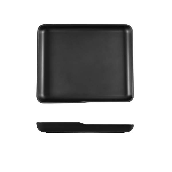 Black Copenhagen Melamine GN 1/2 Platter 32.5 x 26.5 x 3.5cm