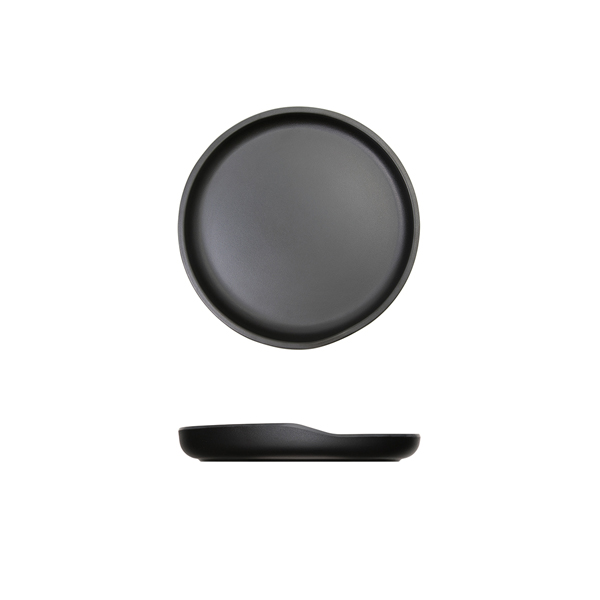 [BC-NCP172602] Black Copenhagen Round Melamine Plate 17cm (Pack of 6)