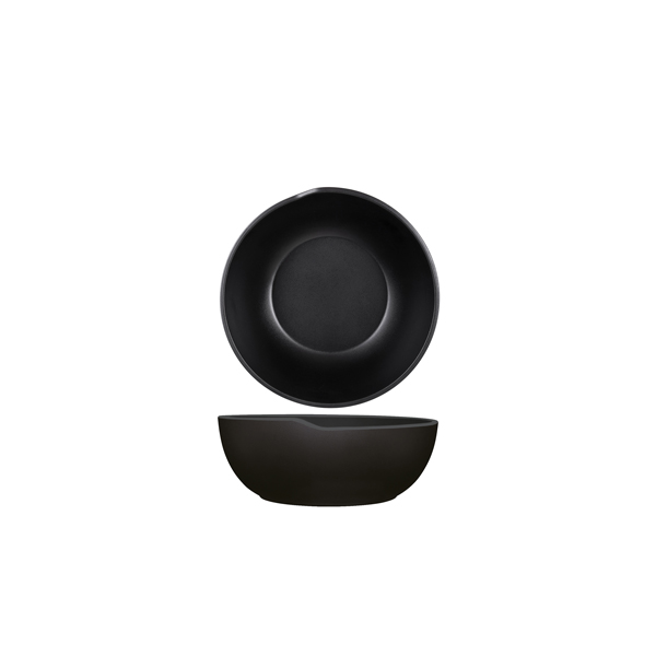 Black Copenhagen Round Melamine Bowl 20 x 7.5cm (Pack of 6)