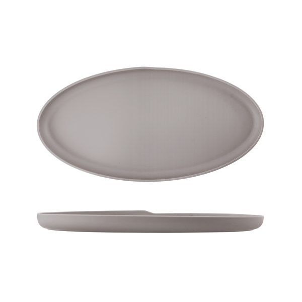 Sand Brown Copenhagen Oval Melamine Dish 47.5 x 24cm