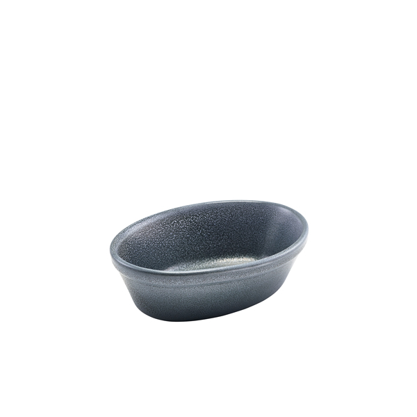 [BC-NCT-PD16G] Forge Graphite Stoneware Oval Pie Dish 16cm (Pack of 6)