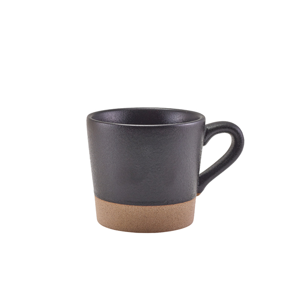 [BC-NCUP-KBK34] GenWare Kava Black Stoneware Coffee Cup 34cl/ 12oz (Pack of 6)