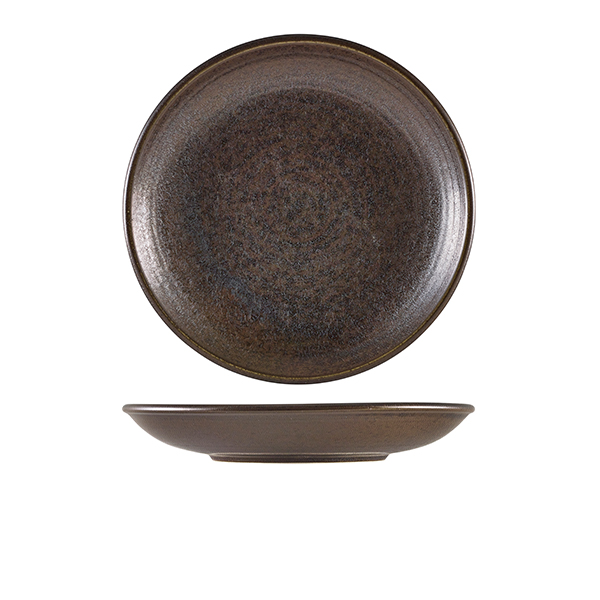 [BC-NDC-PBK25] Terra Porcelain Black Deep Coupe Plate 25cm (Pack of 6)