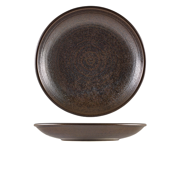 [BC-NDC-PBK28] Terra Porcelain Black Deep Coupe Plate 28cm (Pack of 3)