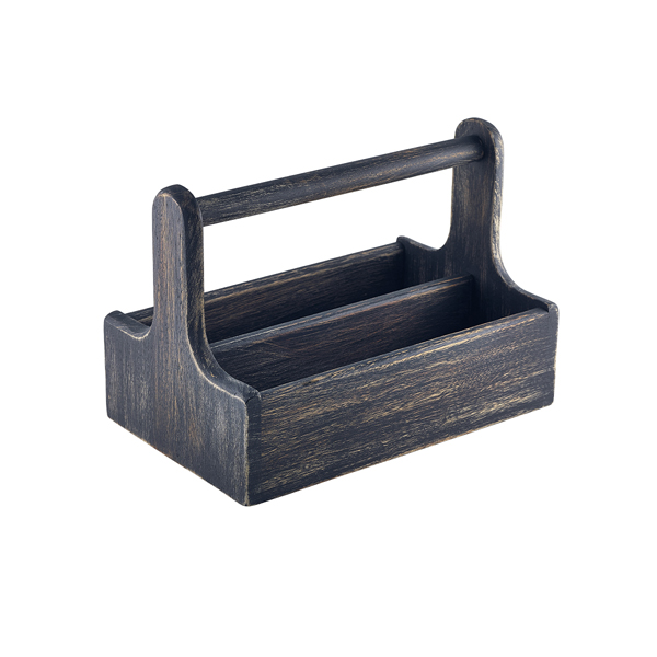Black Wooden Table Caddy