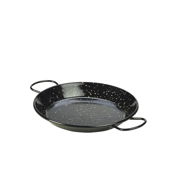 [BC-NE0220] Black Enamel Paella Pan 20cm (Pack of 6)