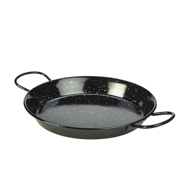 [BC-NE0226] Black Enamel Paella Pan 26cm (Pack of 6)