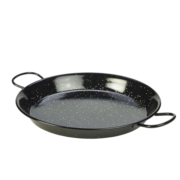 Black Enamel Paella Pan 30cm (Pack of 6)