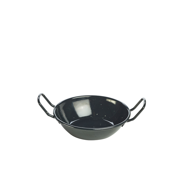 [BC-NE0614] Black Enamel Dish 14cm (Pack of 6)