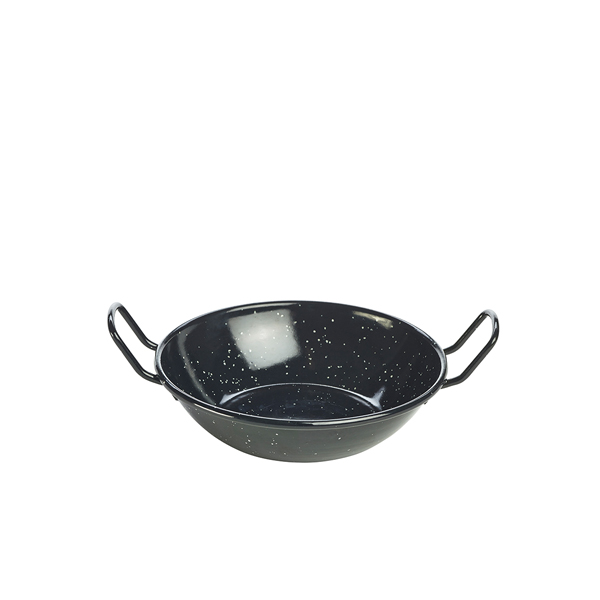 [BC-NE0616] Black Enamel Dish 16cm (Pack of 10)