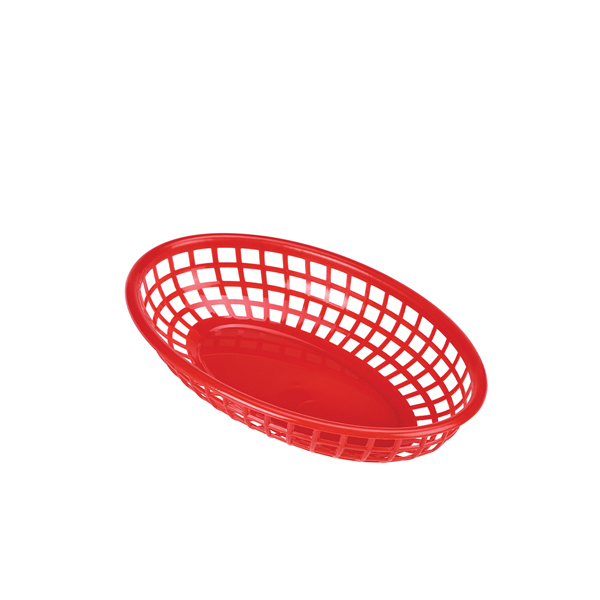 [BC-NFFB23-R] Fast Food Basket Red 23.5 x 15.4cm (Pack of 6)