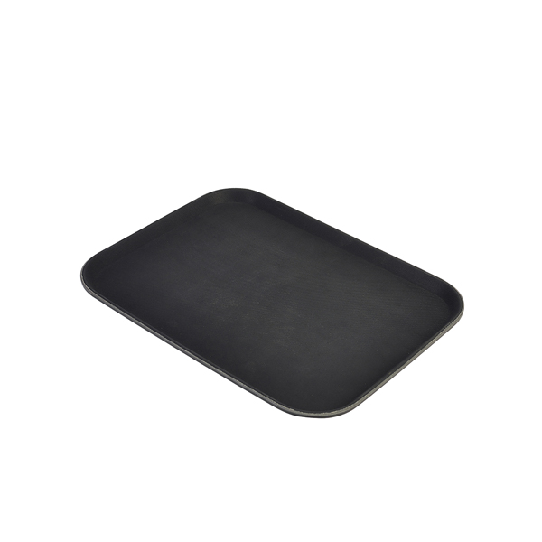Gengrip 14" x 18" Rect. Non-Slip Tray Black