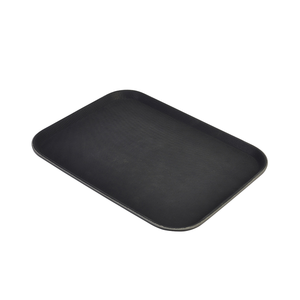 Gengrip 18" x 26" Rect. Non-Slip Tray Black
