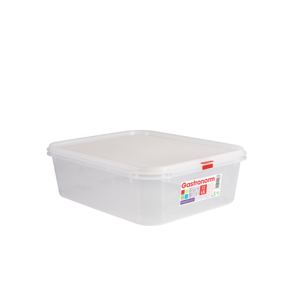 GenWare Clear Polypropylene Container GN1/2 100mm (Pack of 6)