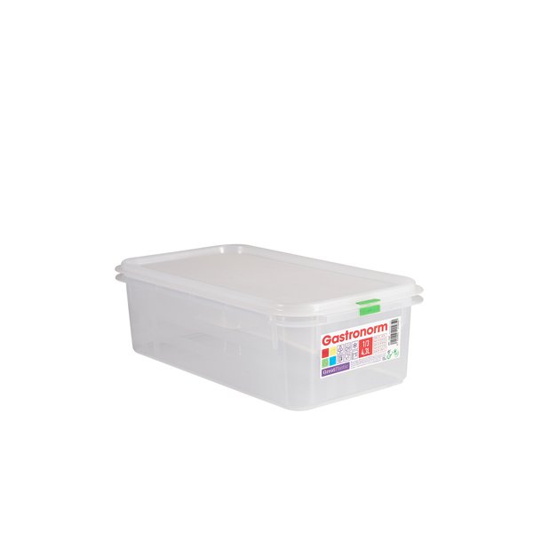 GenWare Clear Polypropylene Container GN1/3 100mm (Pack of 6)