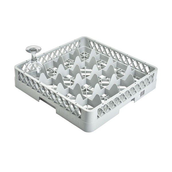 [BC-NGR16-2] Genware 16 Comp Glass Rack With 2 Extenders