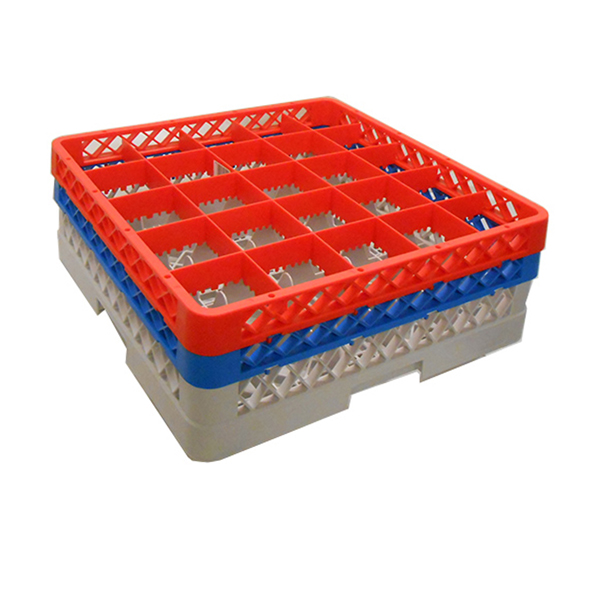 [BC-NGR25-2] Genware 25 Comp Glass Rack With 2 Extenders