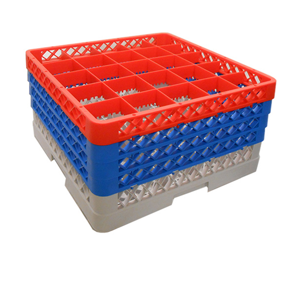 [BC-NGR25-4] Genware 25 Comp Glass Rack With 4 Extenders