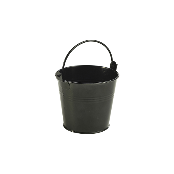 [BC-NGSB10BK] Galvanised Steel Serving Bucket 10cm Dia Black (Pack of 12)