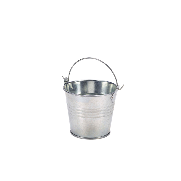 Galvanised Steel Serving Bucket 8.5cm Dia (Pack of 12)