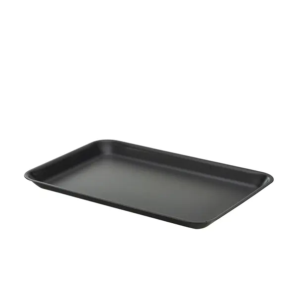 [BC-NGST3121BK] Galvanised Steel Tray 31.5x21.5x2cm Matt Black (Pack of 12)