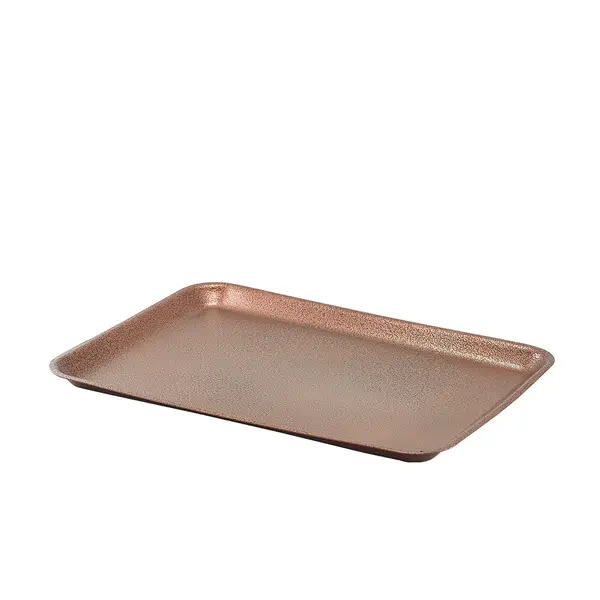 [BC-NGST3121C] Galvanised Steel Tray 31.5x21.5x2cm Hammered Copper (Pack of 12)
