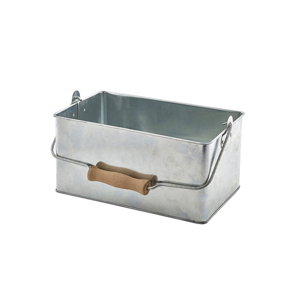 Galvanised Steel Rectangular Table Caddy 24.5x15.5x12.5cm