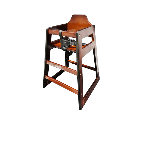 [BC-NHCHAIR-DW] Wooden High Chair - Dark Wood