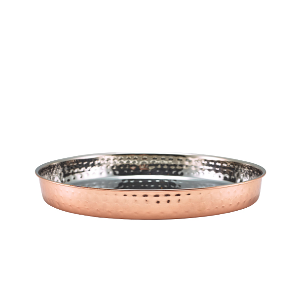 GenWare Hammered Copper Plated Presentation Plate 25cm (Pack of 12)