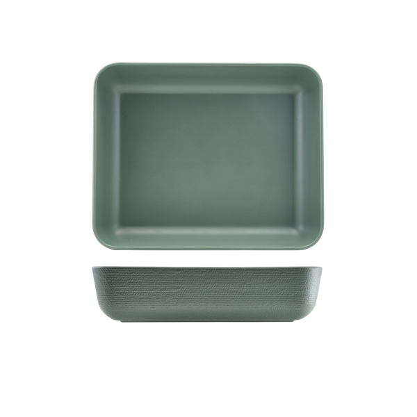 [BC-NJT120167] GenWare Melamine Green Jute Deep Dish GN 1/2