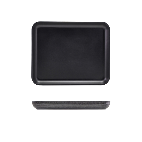 [BC-NJT120302] GenWare Melamine Black Jute Platter GN 1/2