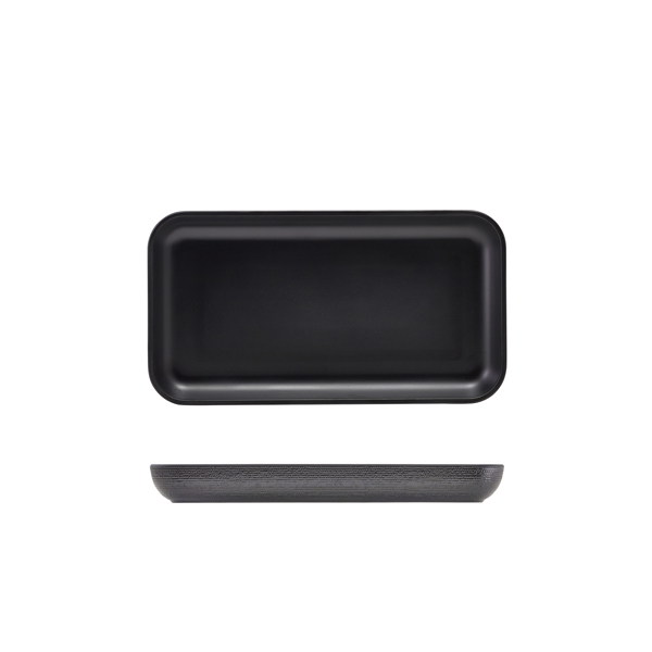 GenWare Melamine Black Jute Platter GN 1/3