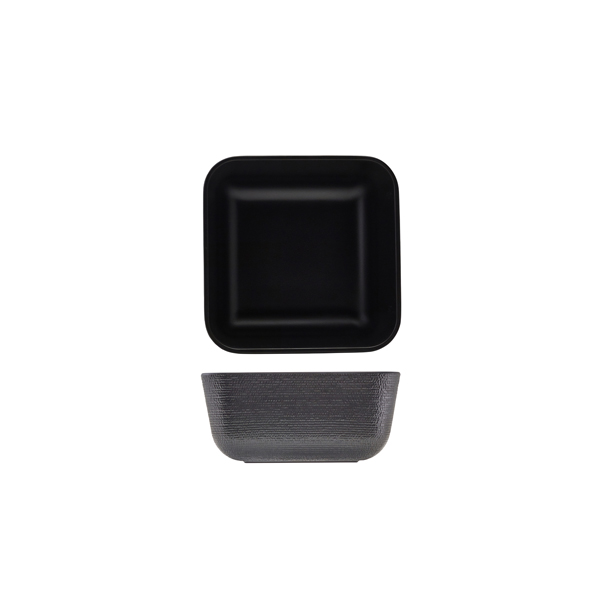 [BC-NJT201102] GenWare Melamine Black Jute Square Buffet Bowl 20cm