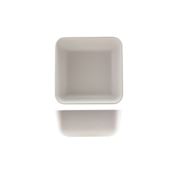 [BC-NJT251145] GenWare Melamine White Jute Square Buffet Bowl 25cm