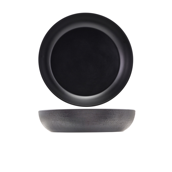 [BC-NJT350902] GenWare Melamine Black Jute Buffet Bowl 35 x 7.5cm