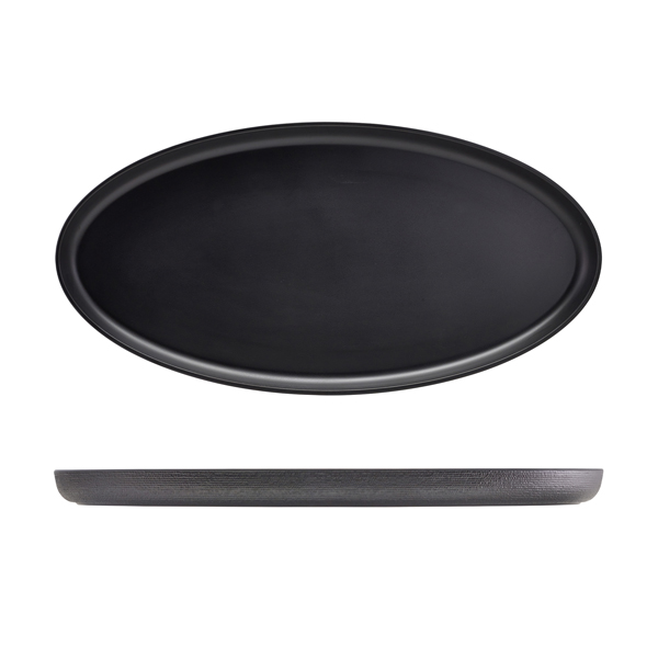 [BC-NJT552502] GenWare Melamine Black Jute Oval Dish 55 x 27.5 x 3.5cm