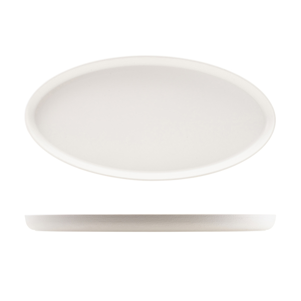 GenWare Melamine White Jute Oval Dish 55 x 27.5 x 3.5cm