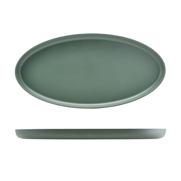 [BC-NJT552567] GenWare Melamine Green Jute Oval Dish 55 x 27.5 x 3.5cm