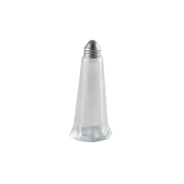 Glass Lighthouse Salt Shaker Silver Top (Pack of 12)
