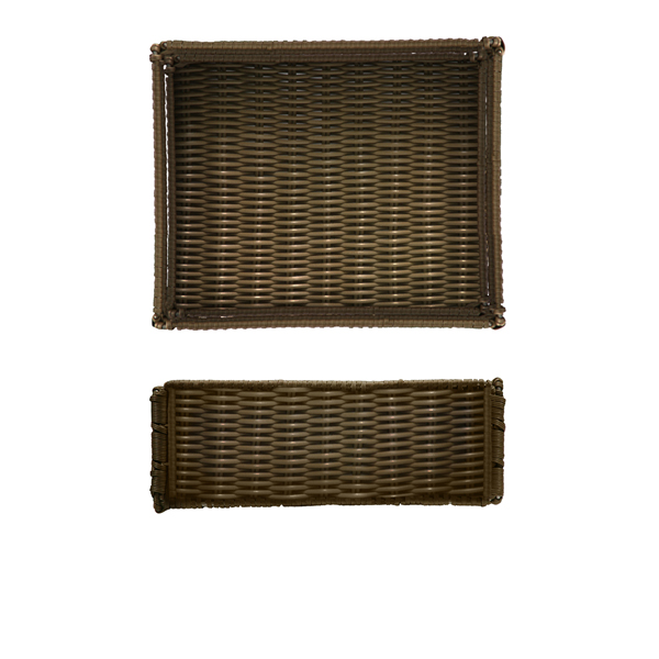 [BC-NLB120109] Foldable Polywicker GN 1/2 Basket 32.5 x 26.5 x 10cm