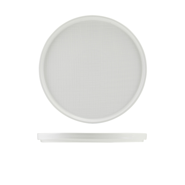[BC-NLP-ILV25] Incise Porcelain Lavara Presentation Plate 25cm (Pack of 6)