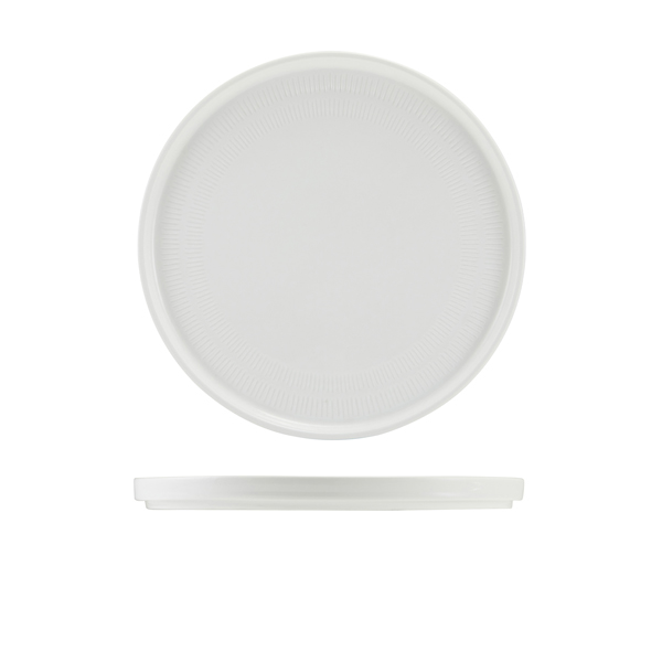 [BC-NLP-ISL25] Incise Porcelain Solara Presentation Plate 25cm (Pack of 6)